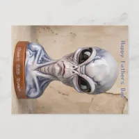 Alien Father's Day  Holiday Postcard