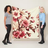 Cherry Blossom Fleece Blanket