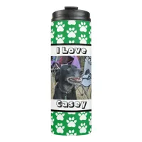 Customized Pet Photo and Paw Print Thermal Tumbler