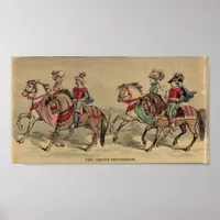 The Circus Procession Riders on Horseback Poster