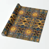 Ancient Elegance: Celtic & Egyptian Fusion Wrapping Paper