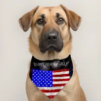 4th of July Celebration - USA flag Pet Bandana Collar