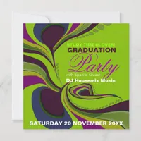 Groovy Diva Graduation Birthday Party Invitation