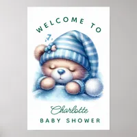 Cute Teddy Bear Baby Shower Poster