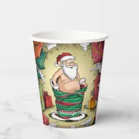 Funny Dirty Santa Christmas Collection Paper Cups