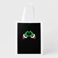 Funny Heart Hands Christmas Minimal Festive Style Grocery Bag