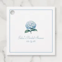 Custom Chic Bridal Shower Elegant Blue Hydrangea Favor Tags