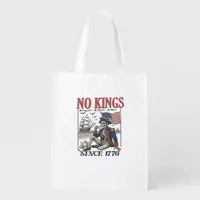 Retro No Kings Since 1776 Rejecting Kings Classic  Grocery Bag