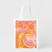 Pink and Orange Fluid Art Tote Bag