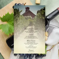 Vineyard and Rustic Red Barn Wedding Menu