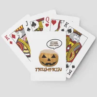 Halloween Trumpkin Fitted Poker Cards
