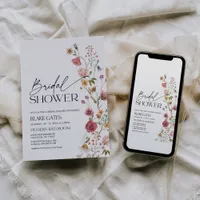 Bridal Shower Watercolor Floral Invitation