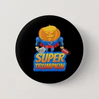 Trumpkin Funny Pumpkin Head Halloween Costume Clas Button