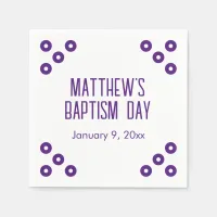 Royal Purple Polka-dot Special Event Napkins