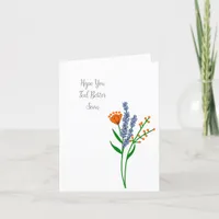 Get Well Elegant Floral Flower Greeting Card