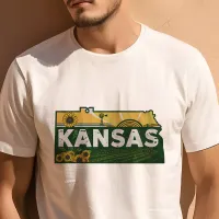 Retro Travel Iconic Kansas Graphic T-Shirt