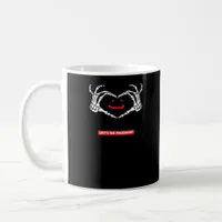 Let's Friends! Classic Skeleton Hands Heart Coffee Mug