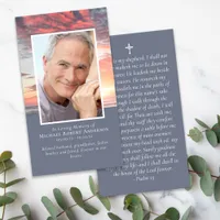 Sunset Photo Memorial Prayer Card