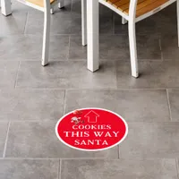 Cookies This Way Santa Arrow Red White Floor Decals