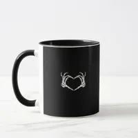 Skeleton Hands Heart Graphic Mug