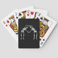 Two Skeleton Hearts Hands Classic Poker Cards