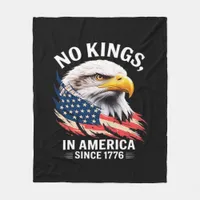 No Kings In America Classic Retro Graphic Fleece Blanket