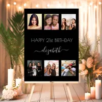 Birthday photo collage black BFF Foam Board