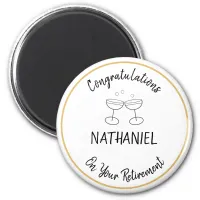 Retirement Congratulations Custom Name Keepsake Magnet