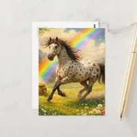 Appaloosa Horse and a pot of Gold Postcard