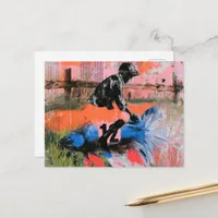 The Funny Betta Fish Jockey Postcard