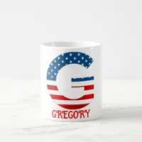 4th Of July Monogram Personalized Coffee Mug