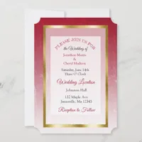 Red and Gold Themed  Wedding Invites