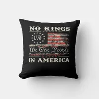 No Kings In America United States Independence Cla Throw Pillow