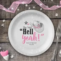 She Said 'Hell Yeah' Cowgirl Hat ID927 Paper Plates