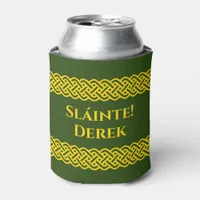 Sláinte Irish Cheers Celtic Green Can Cooler