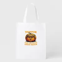 Halloween Trumpkin Make Halloween Great Again Grocery Bag