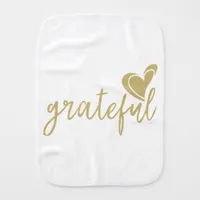 grateful heart burp cloth