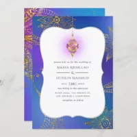 Gold Foil Arabian Bollywood Wedding Invitation