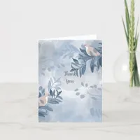 Abstract Floral Botanical Birds Thank You Card