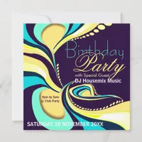 Exotic Flamboyant Abstract Art Party Invitation