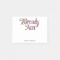 *~* 1 Manifest AP85 Floral Gratitude ALREADY AM  Post-it Notes