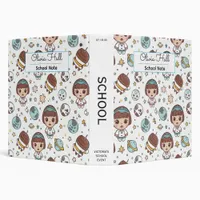 Cartoon Space Back to School Supplies Teachers  3 Ring Binder