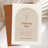 Terracotta Floral Friendsgiving Dinner Invite