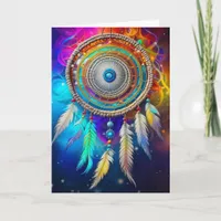 Colorful Mystical Dreamcatcher Happy Birthday Card