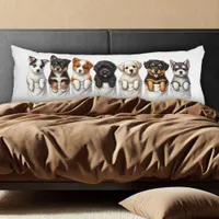 Super Cute Pockets Full of Puppies Body Pillow