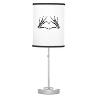 Heart-Shaped Skeleton Hands - Unique Art For Skele Table Lamp