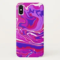 Pink and Purple Marble Swirls    iPhone X Case