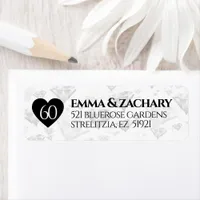 Elegant 60th Diamond Wedding Anniversary Label