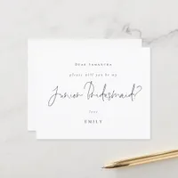 Budget Black Script Junior Bridesmaid Request 