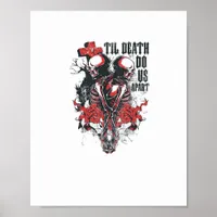 Till Death Do Us Part – Minimalist Skeleton Art Fo Poster